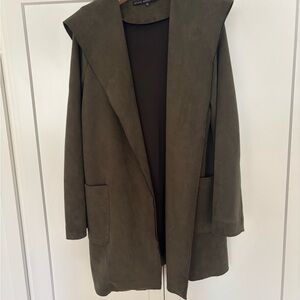 HYFVE Olive Hooded Cape Coat